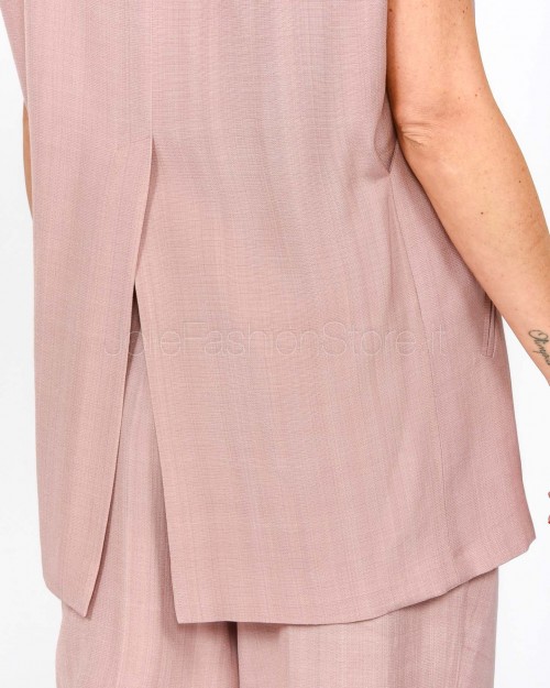 MeiMeiJ Gilet Over Rose Dust  M6PW03 ROSE DUST