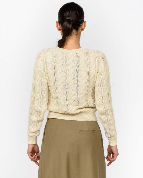 Marella Monochrome Maglia in Puro Cotone Bianco  GALLO WHITE