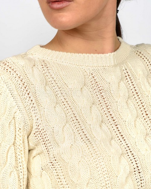 Marella Monochrome Maglia in Puro Cotone Bianco  GALLO WHITE