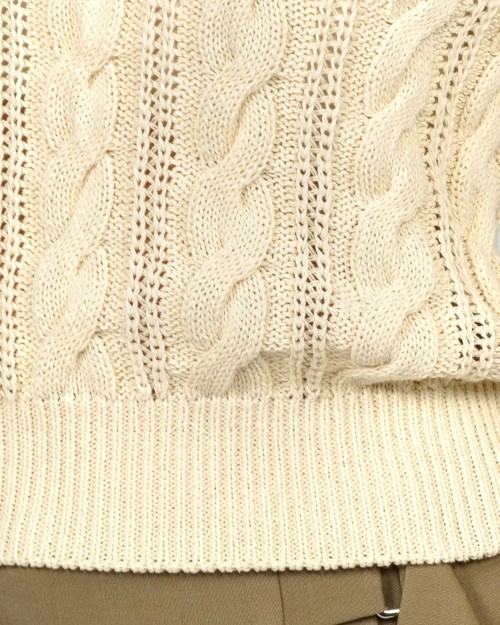 Marella Monochrome Maglia in Puro Cotone Bianco  GALLO WHITE