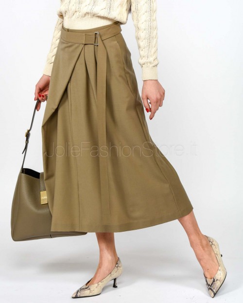 MeiMeiJ Gonna Misto Lana Midi Elm  M6PH03 ELM