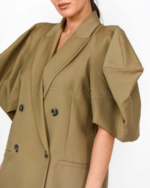 MeiMeiJ Giacca Doppiopetto Maniche a Sbuffo Elm  M6PH04 ELM